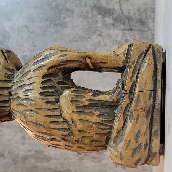 Vintage Wooden Hand Carved Folk Art Cat statue - Picture 7 of 8